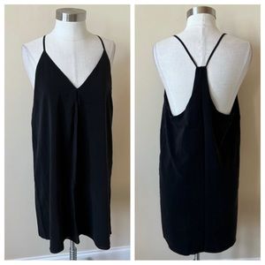 Alice + Olivia Fiera silk pleated racerback dress